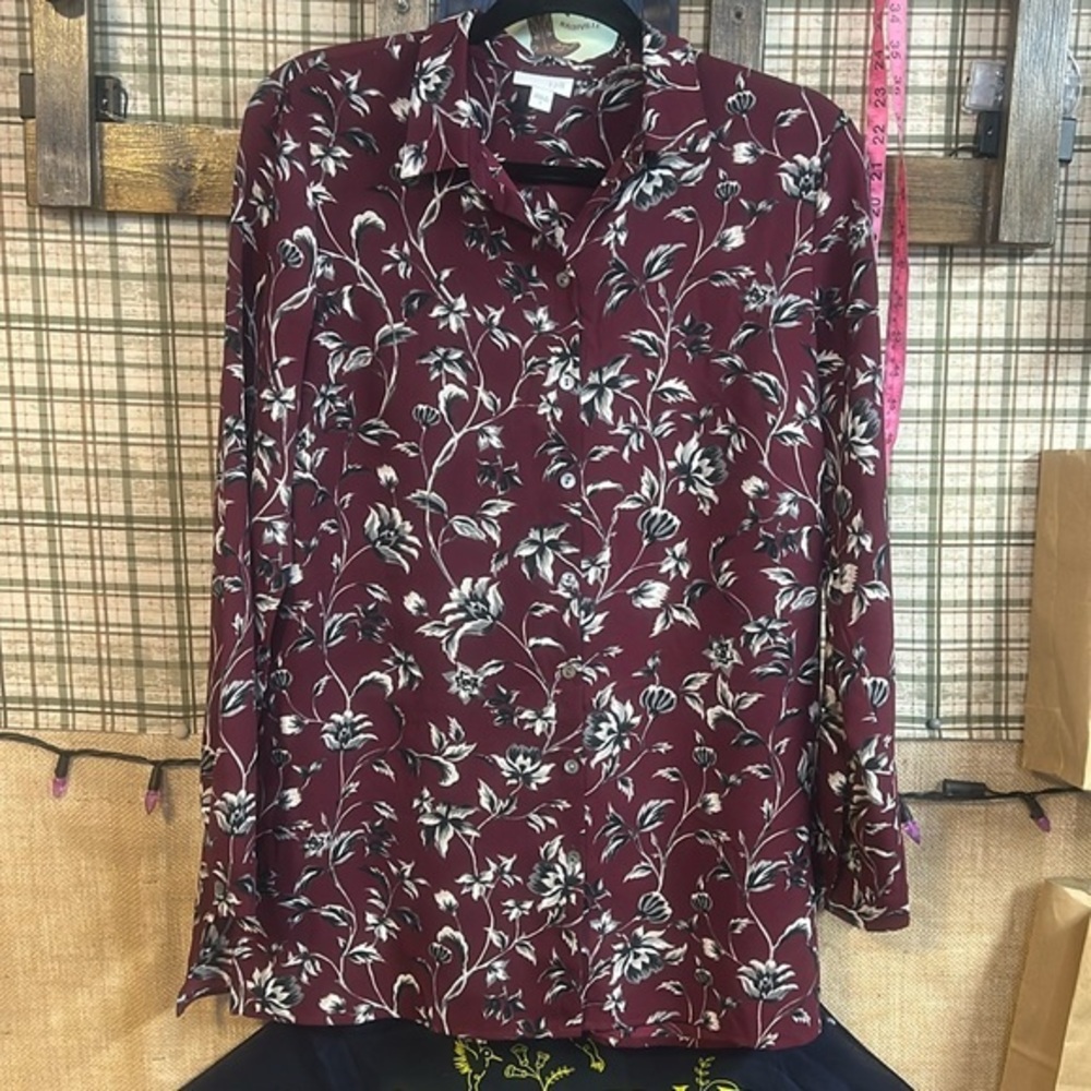 J Jill Women’s Floral Button Up